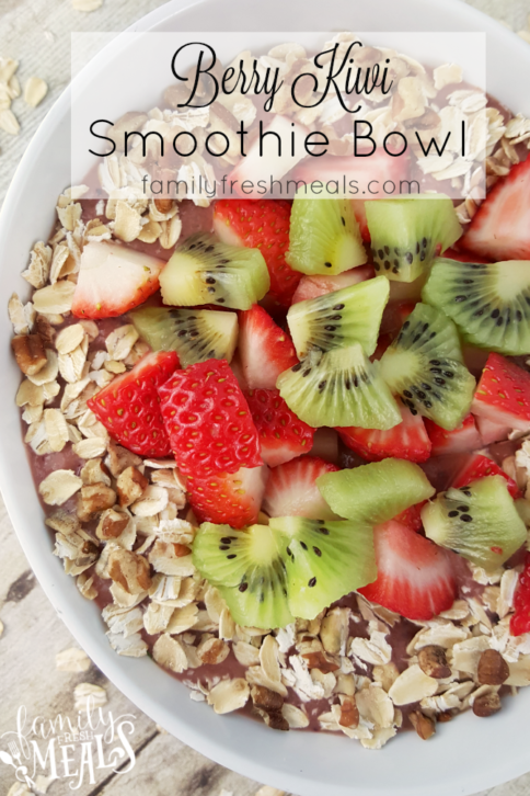 Very Berry Kiwi Smoothie Bowl --- FamilyFreshMeals.com -