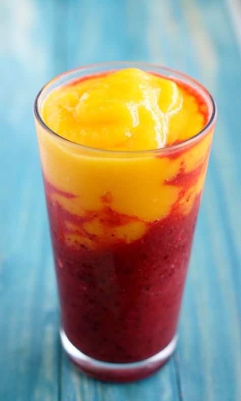 Cherry Mango Smoothie in a glass cup