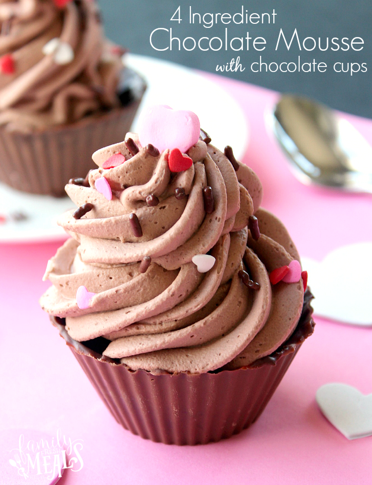 Easy Chocolate Mousse with Chocolate Cups