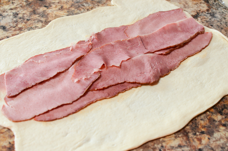 Corned Beef Sauerkraut Rueben Braid - Step 2