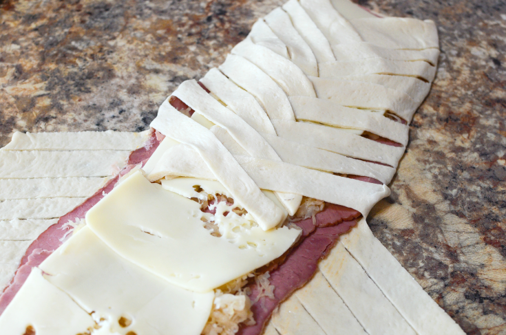 Corned Beef Sauerkraut Rueben Braid - Step 5