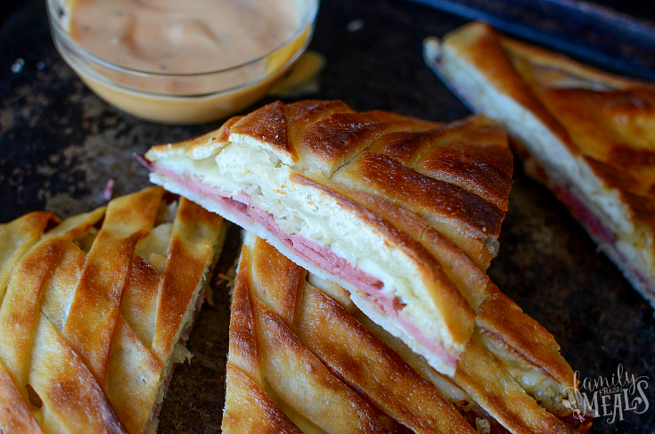 Corned Beef Sauerkraut Rueben Braid - Step 6