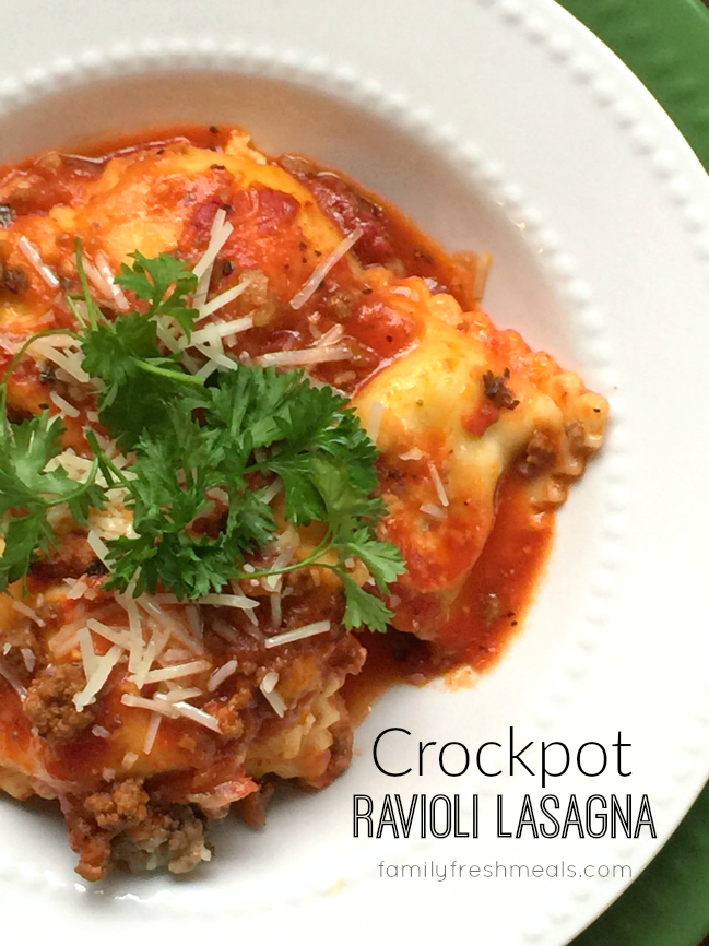 Easy Crockpot Lasagna Ravioli Family Fresh Meals