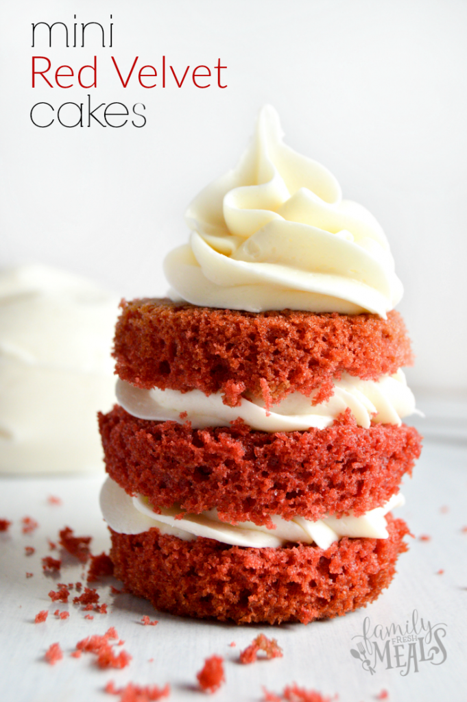 Easy Mini Red Velvet Cakes - FamilyFreshMeals.com