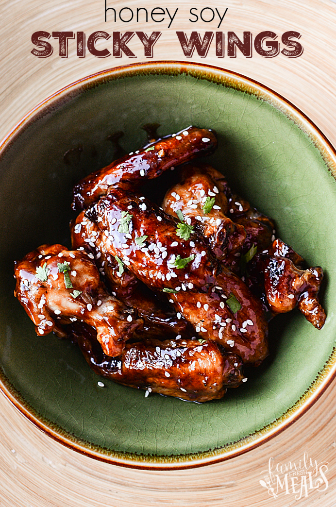 Honey Soy Sticky Chicken Wings - Family Fresh Meals