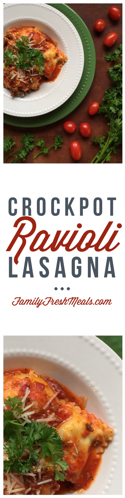 Easy Crockpot Lasagna Ravioli - Family Fresh Meals