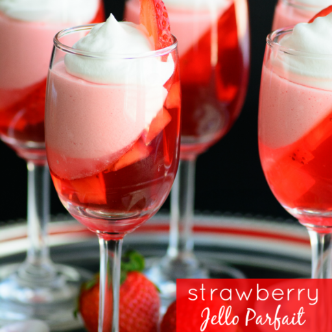 Strawberry Jello Parfait - Valentine's Day Treat Recipes