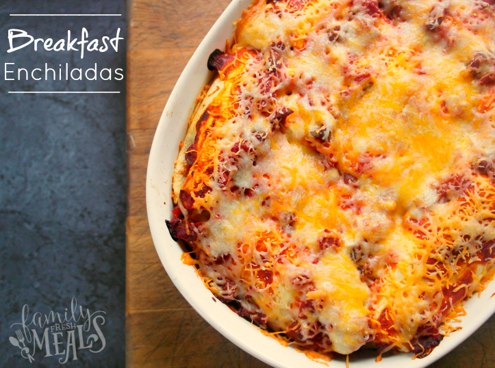 Breakfast Enchilada Overnight Bake - FamilyFreshMeals.com - FB