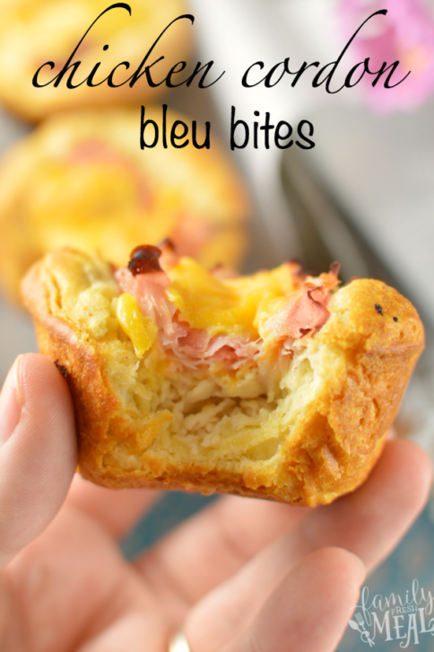 Chicken Cordon Bleu Bites Recipe - FamilyFreshMeals.com --