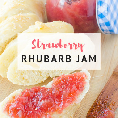 Easy Strawberry Rhubarb Jam - FamilyFreshMeals.com -