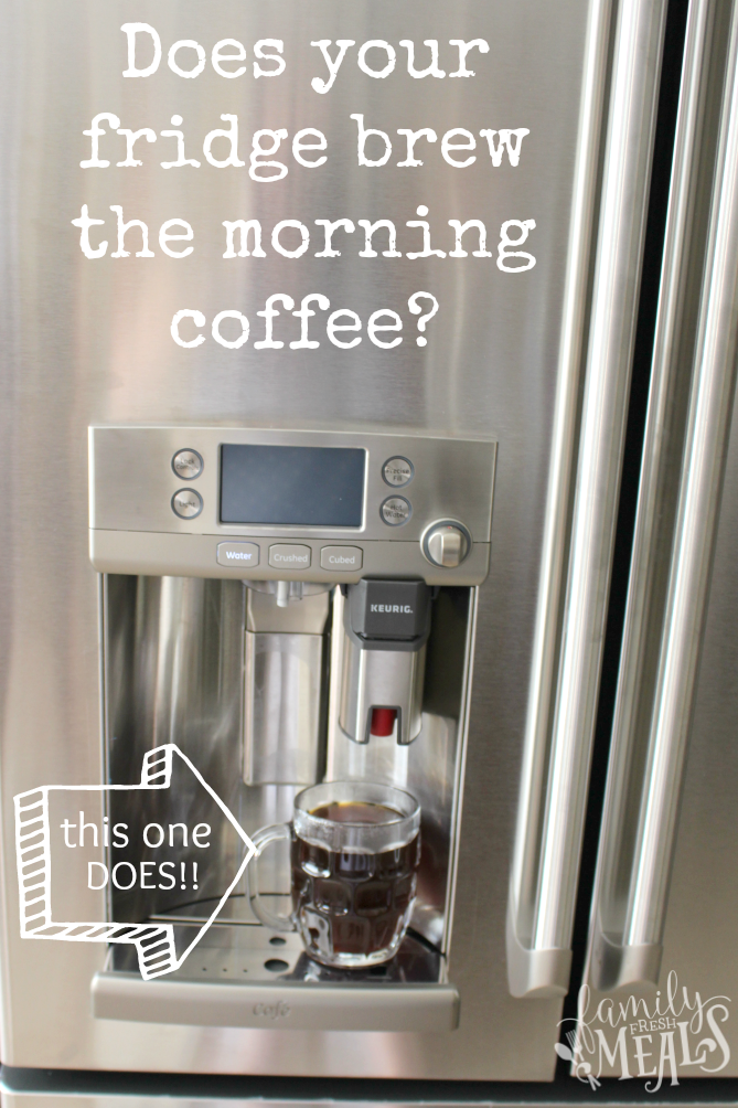 GE Café refrigerator with a Keurig Brewing System