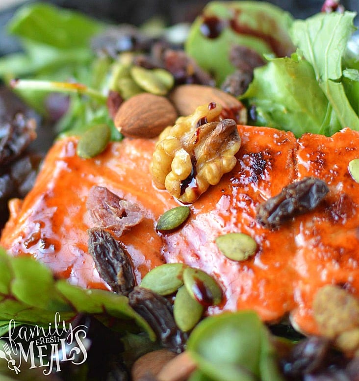 Easy Honey glazed Salmon Recipe  - FamilyFreshMeals.com