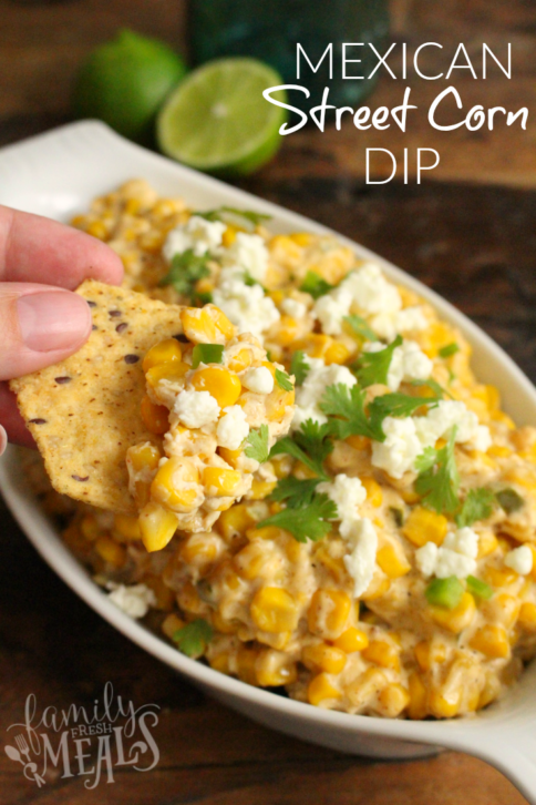 Mexican Street Corn Dip -- FamilyFreshMeals.com ---