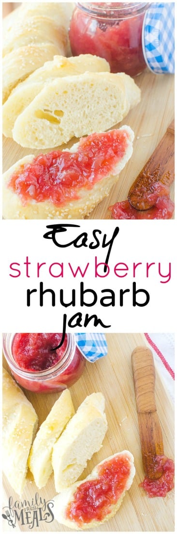 Easy Strawberry Rhubarb Jam - Family Fresh Meals recipe