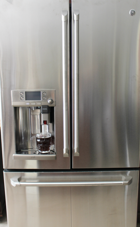 hhgregg GE Café refrigerator with a Keurig Brewing System - Beautiful!