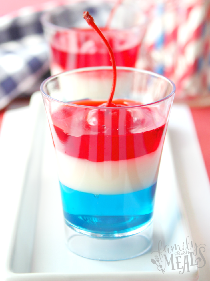 4th Of July Jello Firecracker Dessert - fun kid food - FamilyFreshMeals.com