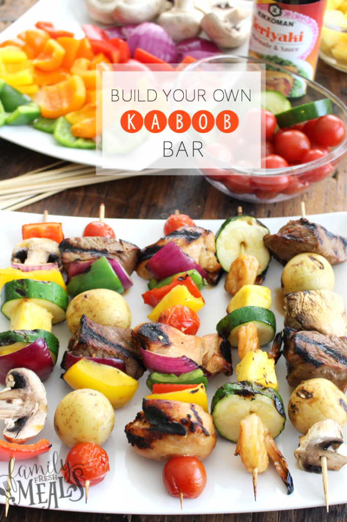 Build Your Own Kabob Bar --YUM- FamilyFreshMeals.com - ---