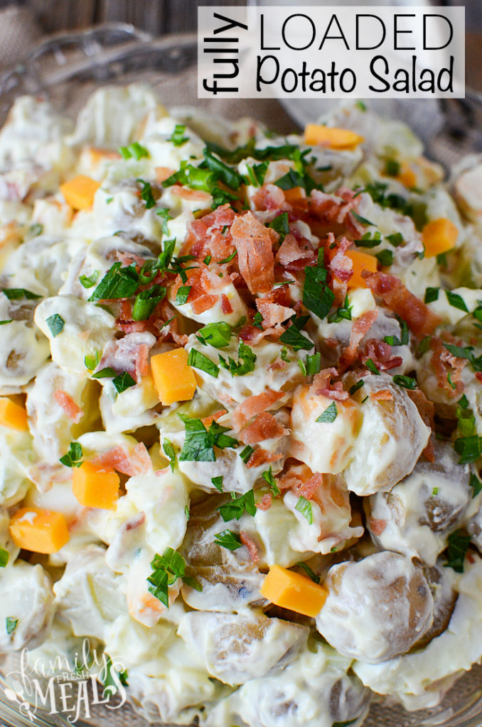 Fully Loaded Potato Salad - FamilyFreshMeals.com - Best potato salad recipe!