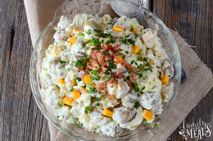 Fully Loaded Potato Salad - Creamy potato salad recipe - Family Fresh Meals