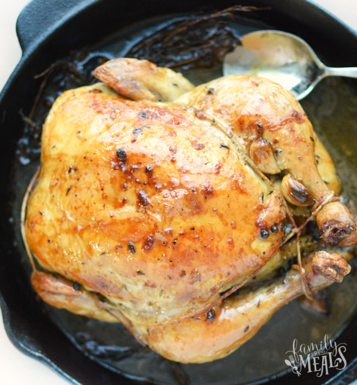 EASY OVEN ROASTED CHICKEN -fb- FamilyFreshMeals.com