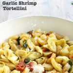 Easy One Pot Garlic Shrimp Tortellini - FamilyFreshMeals.com