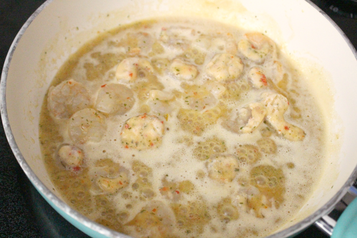 One Pot Garlic Shrimp Tortellini - Step 1
