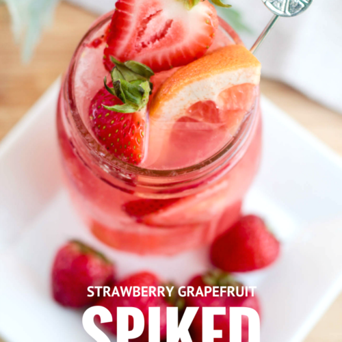 Strawberry Grapefruit Spiked Lemonade - FamilyFreshMeals.com - Refreshing Drink for summer!