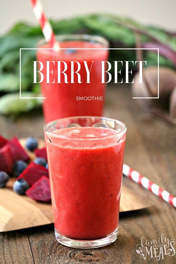 Berry Beet Smoothie - Such a fast, easy and yummy breakfast - FamilyFreshMeals.com