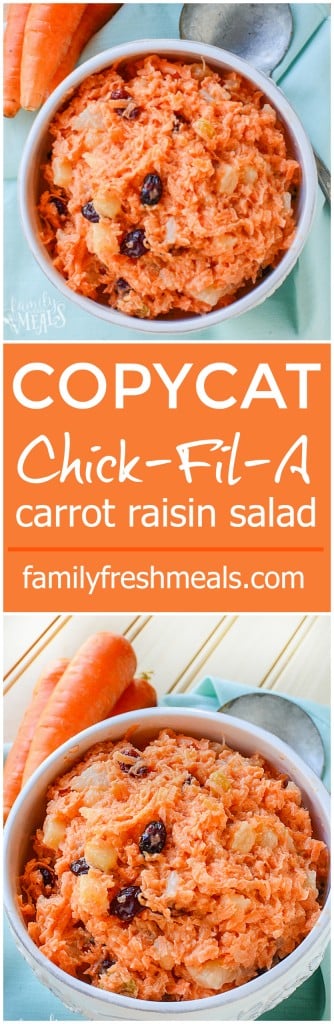Copycat Chick Fil A Carrot Raisin Salad Recipe --- FamilyFreshMeals.com -YUM