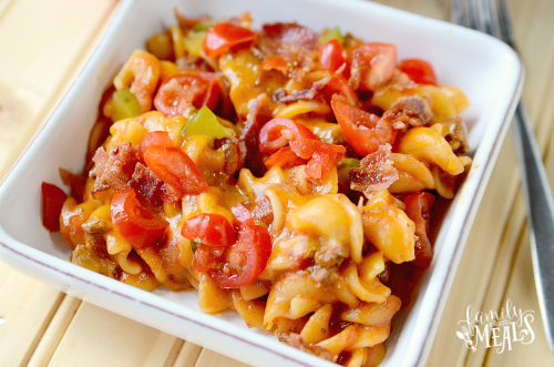 One Pot Bacon Cheeseburger Casserole - Enjoy!