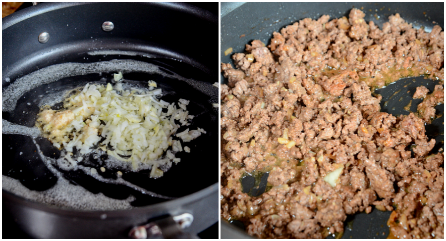 One Pot Bacon Cheeseburger Casserole - Step 1