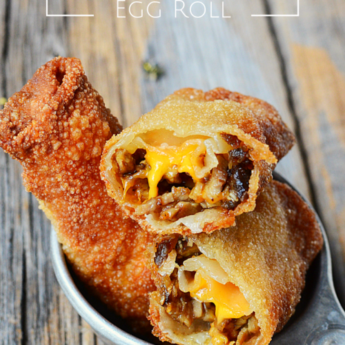 Cheesy Beef Egg Roll - FamilyFreshMeals.com- YUM