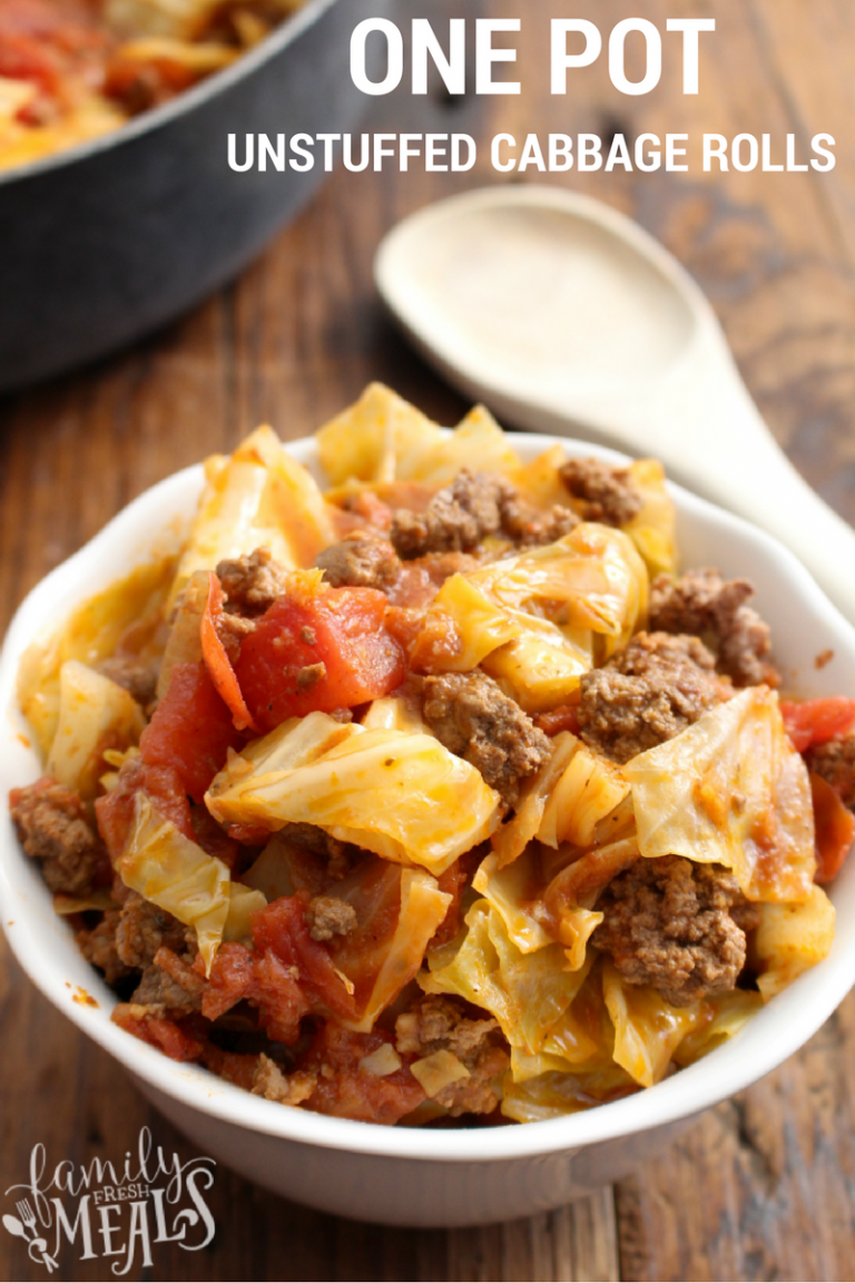 One Pot Unstuffed Cabbage Rolls - FamilyFreshMeals.com