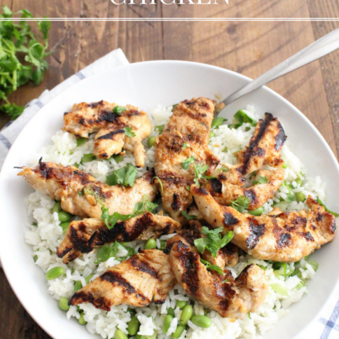 Terra's Kitchen Spicy Honey Lime Chicken and Edamame Rice - Yummy easy recipe the family loves - FamilyFreshMeals.com