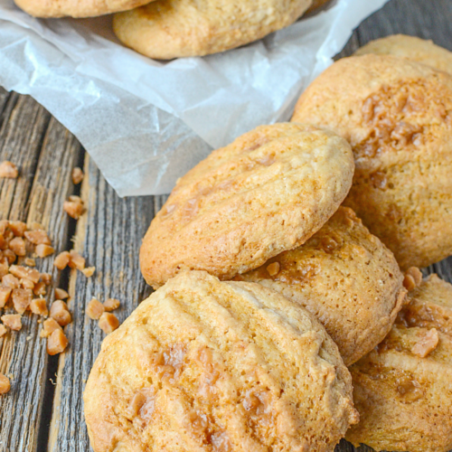 Toffee Butter Pecan Cake Mix Cookies - FamilyFreshMeals.com