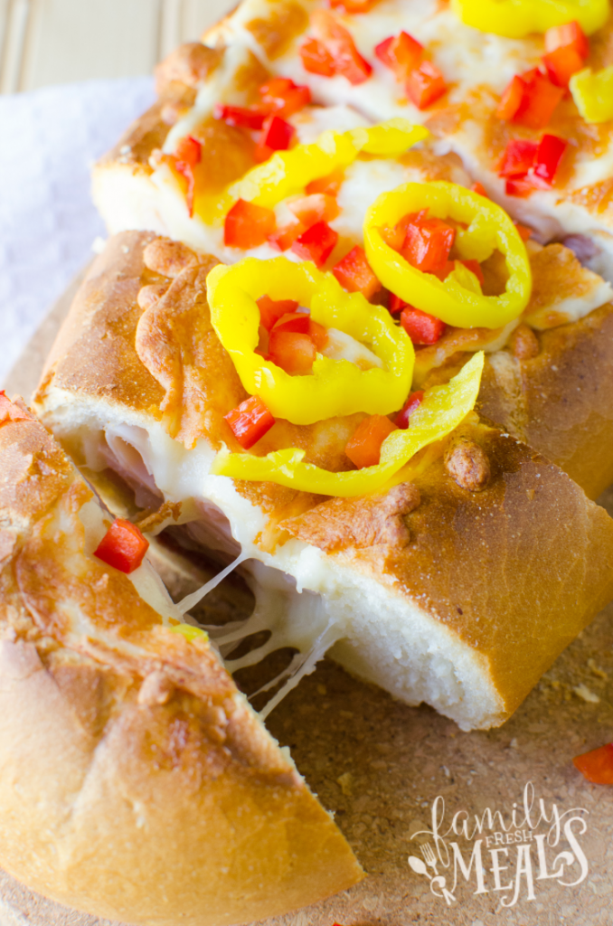 Cheesy Meat Grinder Stuffed Bread - FamilyFreshMeals.com