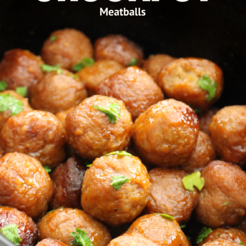 Honey Buffalo Crockpot Meatballs -- FamilyFreshMeals.com -