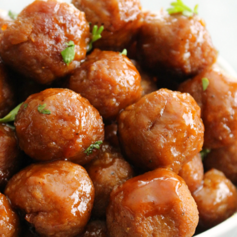 Honey Buffalo Crockpot Meatballs