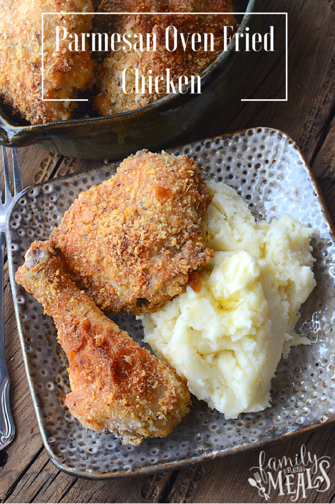 Parmesan Oven Fried Chicken - FamilyFreshMeals.com