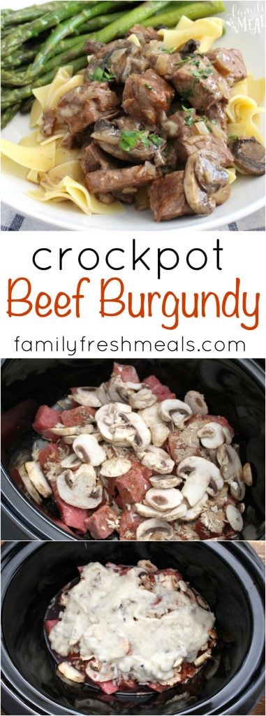 Easy Crockpot Beef Burgundy - FamilyFreshMeals.com - Easy Crockpot Beef Recipe