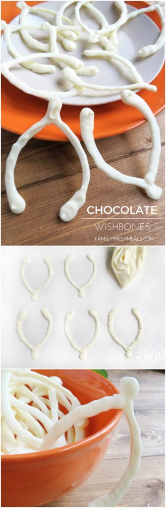 My wishbones are even better than the real thing, because they’re made out of white chocolate. Now everyone can make a wish with these Chocolate Wishbones! via @familyfresh