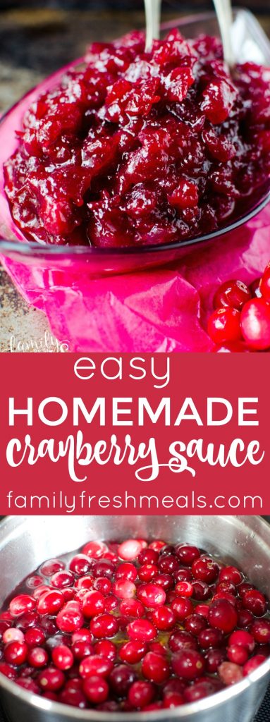Easy Homemade Cranberry Sauce - familyfreshmeals.com