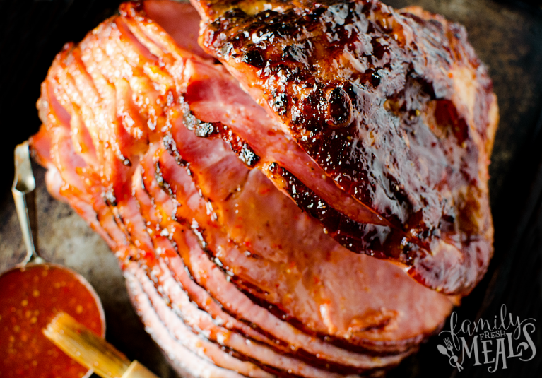 Sweet Chili Glazed Ham - sliced holiday ham recipe