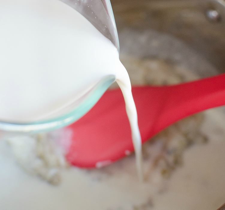 The best corn pudding recipe  - Famous Corn Pudding recipe - Pour milk into pan