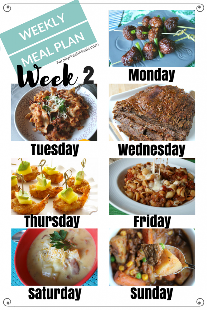 Healthy family meals on sale for a week