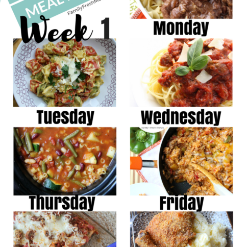 Easy Weekly Meal Plan - Week 1 - FamilyFreshMeals.com