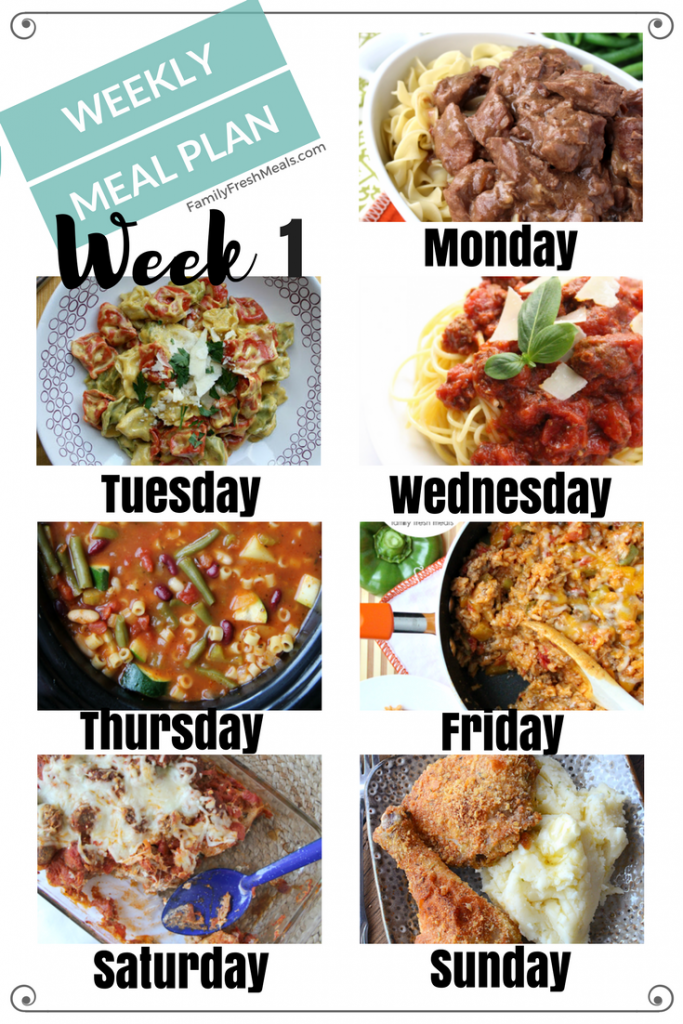 Easy Large Family Weekly Meal Plan 43 Free Grocery List And - Vrogue