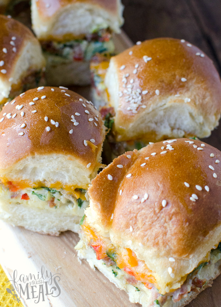 Easy Breakfast Sandwich Recipe  Breakfast sliders • The Fresh Cooky