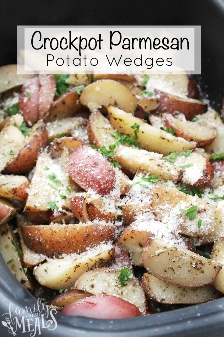 Crockpot Parmesan Potato Wedges