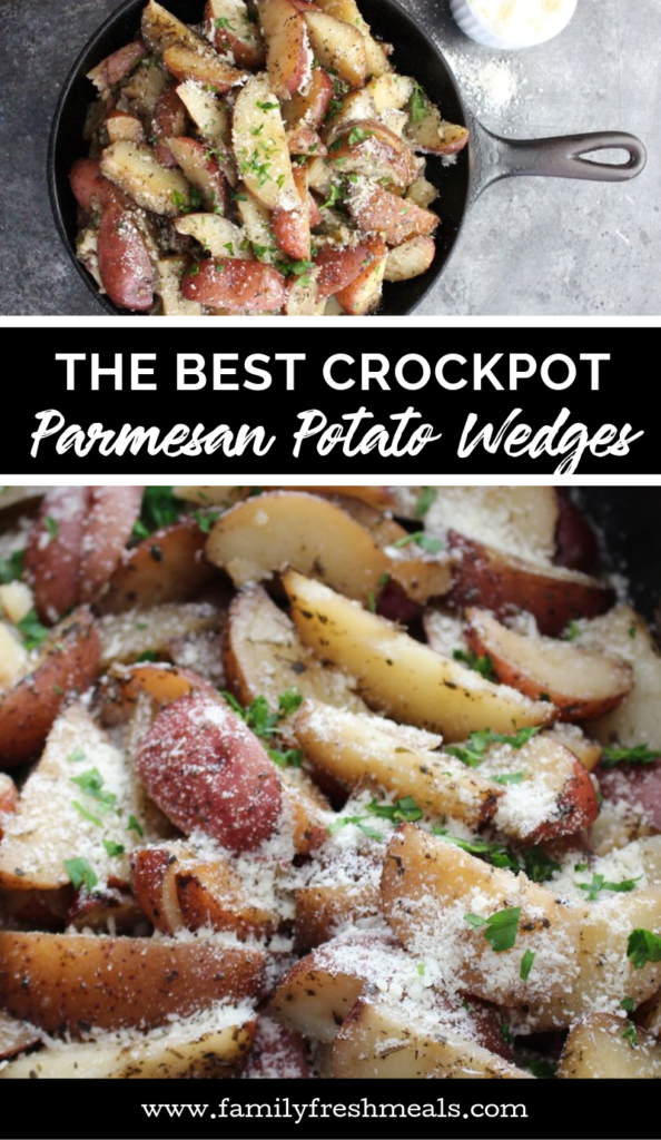 Crockpot Parmesan Potato Wedges Recipe from Family Fresh Meals